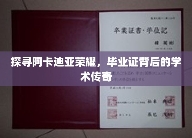 追寻阿卡迪亚荣耀，毕业证书背后的学术传奇