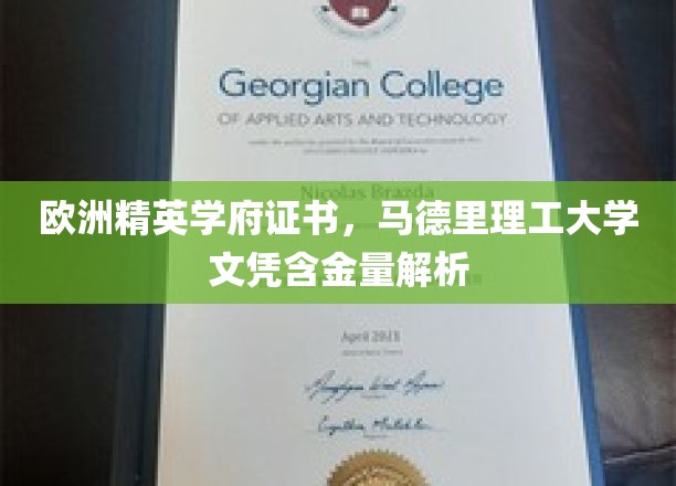 欧洲精英学府证书，马德里理工大学文凭含金量解析