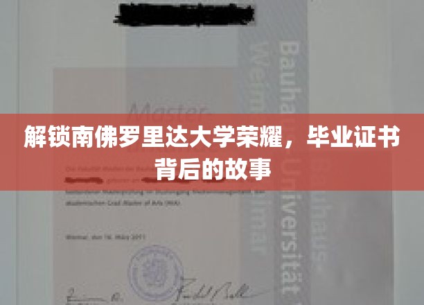 解锁南佛罗里达大学荣耀，毕业证书背后的故事