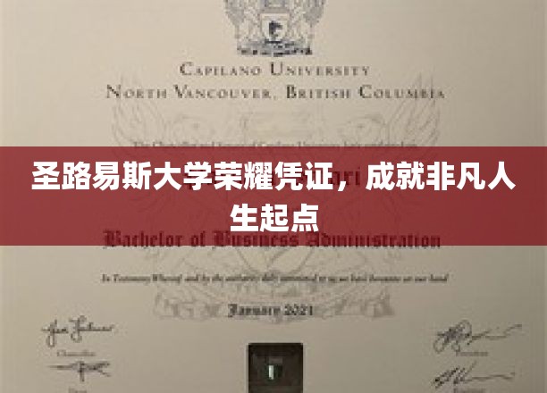圣路易斯大学荣耀凭证，成就非凡人生起点