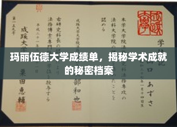 玛丽伍德大学成绩单，揭秘学术成就的秘密档案