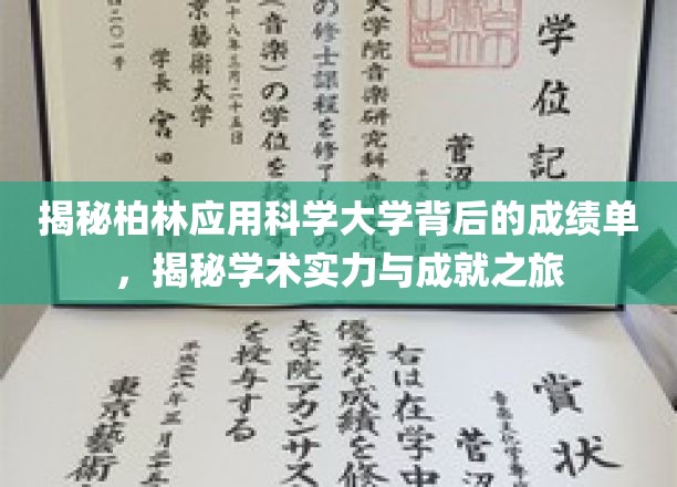 探秘柏林应用科学大学背后的成绩单，踏上学术实力与成就的探索之旅