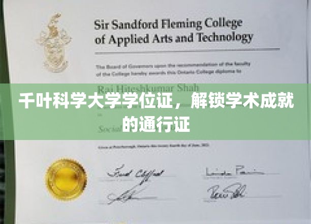 千叶科学大学学位证，解锁学术成就的通行证