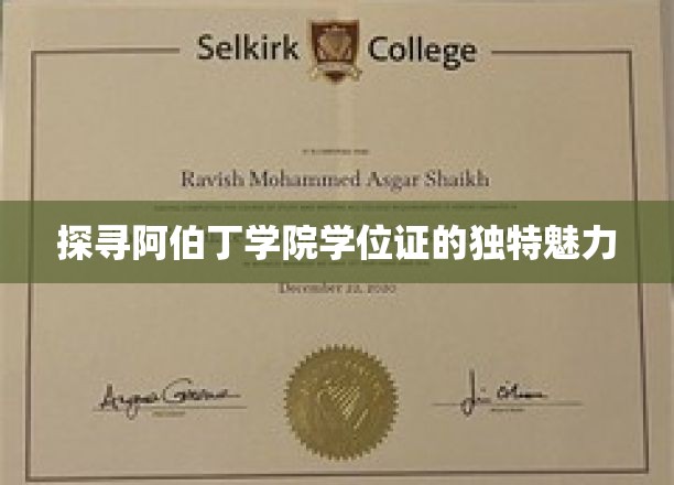 探寻阿伯丁学院学位证的独特魅力