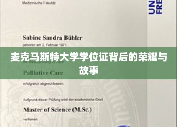 麦克马斯特大学学位证背后的荣耀与故事