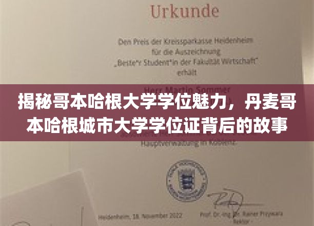 揭开哥本哈根大学学位魅力，丹麦哥本哈根城市大学学位证背后的故事