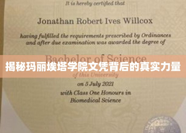 玛丽埃塔学院文凭背后的真实力量