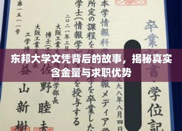 东邦大学文凭背后的故事，揭秘真实含金量与求职优势