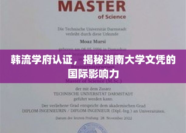 韩流学府认证，揭秘湖南大学文凭的国际影响力