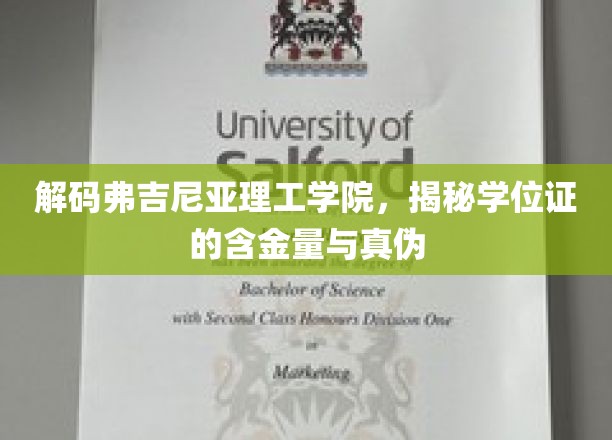 解码弗吉尼亚理工学院，揭秘学位证的含金量与真伪