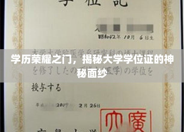 学历荣耀之门,揭秘大学学位证的神秘面纱
