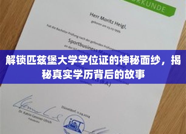 揭开匹兹堡大学学位证的神秘面纱，探寻真实学历背后的故事
