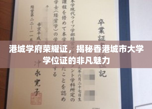 港城学府荣耀证，揭秘香港城市大学学位证的非凡魅力