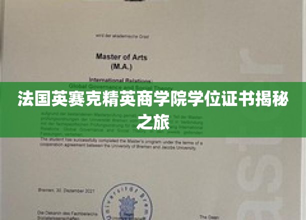 法国英赛克精英商学院学位证书揭秘之旅