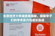 东京经济大学成绩单背后，揭秘学子实力与成长之路