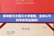 探秘爱尔兰国立大学，世界级学历认证，成就未来精英之路！