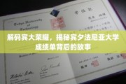 宾大传奇揭秘，成绩单背后的荣耀之路