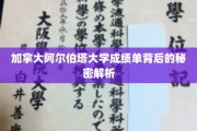 解码加拿大阿尔伯塔大学成绩单，隐藏的学术奥秘揭晓