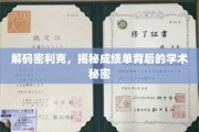 密利克成绩揭秘，探寻学术成就背后的深层奥秘