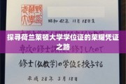 荷兰莱顿大学学位证背后的传奇印记揭秘之旅