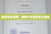 揭秘佩斯大学卓越学术背后的成绩单秘密