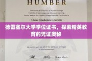 德雷塞尔学位证书背后的精英教育密码解读