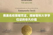 智利大学学位证，南美教育瑰宝，解锁非凡职场通行证