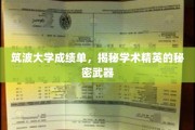 解码筑波大学学霸秘籍，成绩单背后的学术奥秘