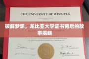 解码龙比亚荣耀，探索大学证书背后的追梦传奇