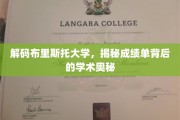 探寻布里斯托大学成绩单，揭开学术成就的神秘面纱