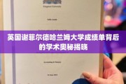 探寻谢菲尔德哈兰姆大学成绩单背后的学术秘密，揭秘非凡学术之路