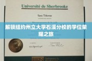 探寻纽约州立大学石溪分校学位之巅的传奇征途
