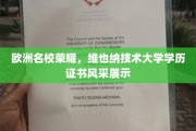 欧洲精英学府名片，维也纳技术大学证书闪耀全球