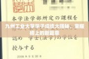 九州英才，荣耀绽放，工业大学学子成绩斐然，谱写辉煌新篇