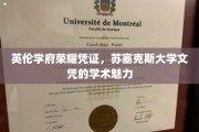 解码苏塞克斯，英伦学府的学术荣耀与文凭魅力