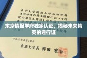 东京情报学府权威认证，解锁未来精英的智慧钥匙