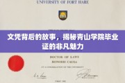 青山荣耀，探寻毕业证背后的独特魅力与传奇故事