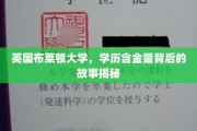 探寻布莱顿大学，揭秘其高学历含金量的传奇之路