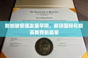 新加坡管理发展学院引领全球教育变革，开启精英培养新纪元