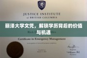 解锁丽泽大学文凭，揭秘学历背后的无限潜能与广阔天地