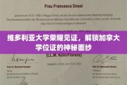 维多利亚大学揭秘，加拿大学位证背后的荣耀与奥秘