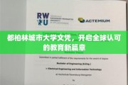 跨越国界，都柏林城市大学文凭引领国际教育新纪元