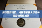 探秘歇根大学证书，国际精英成就的璀璨之光