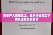 解码首尔产大荣耀证书，揭秘学历认证背后的传奇之路