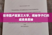 解码图卢兹第三大学，学子成绩单背后的秘密世界
