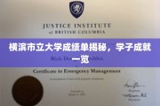 横滨市立大学学子风采展，揭秘成绩单背后的辉煌成就