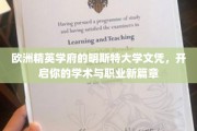 跨越欧陆的学术钥匙，明斯特大学文凭，点亮未来职业梦想