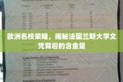 探寻法国兰斯大学文凭的欧洲名校光环与价值