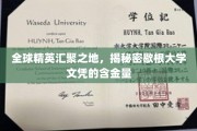 世界精英的摇篮，揭秘芝加哥大学学位的卓越价值