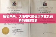 开启新篇章，大阪电气通信大学文凭引领未来无限视野